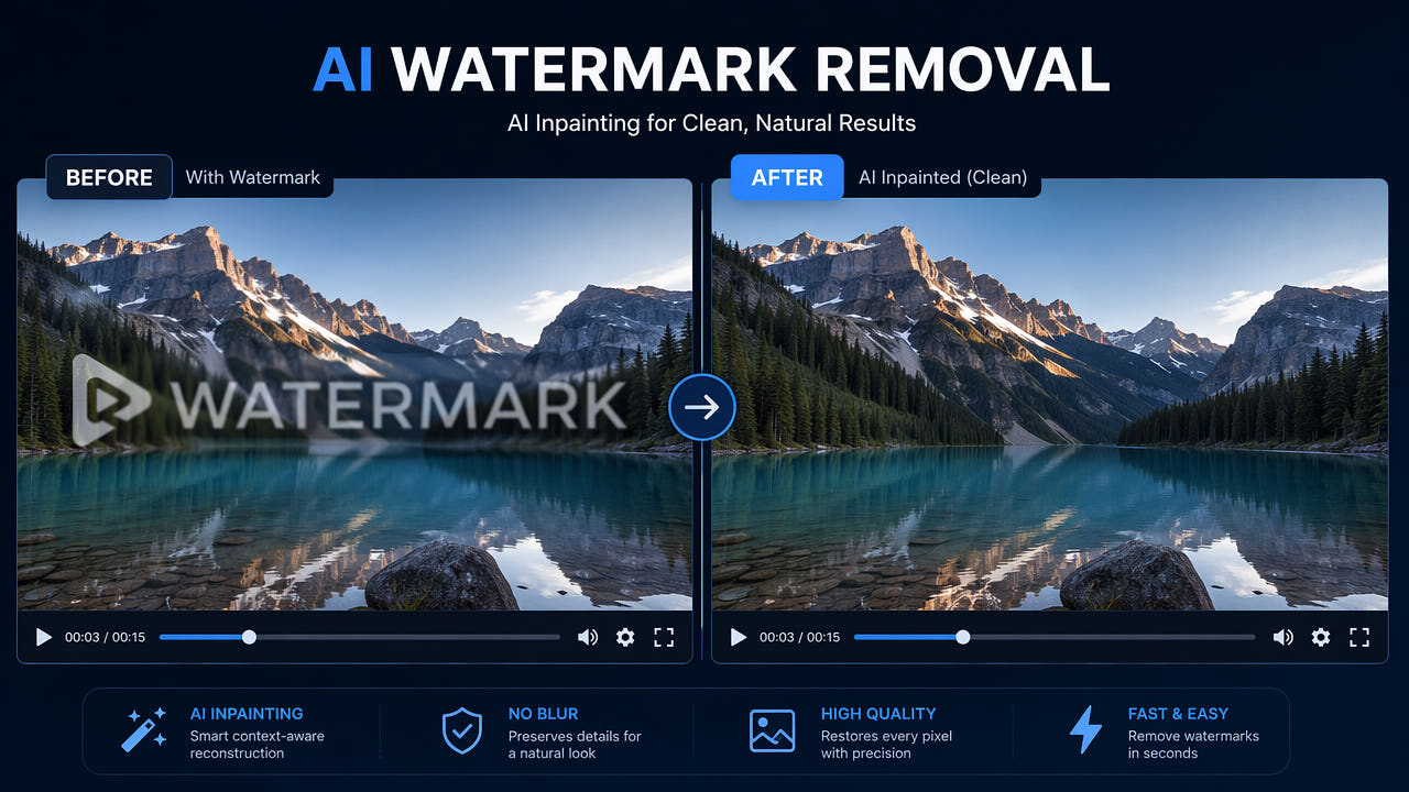 Remove Video Watermark Without Blur or Quality Loss